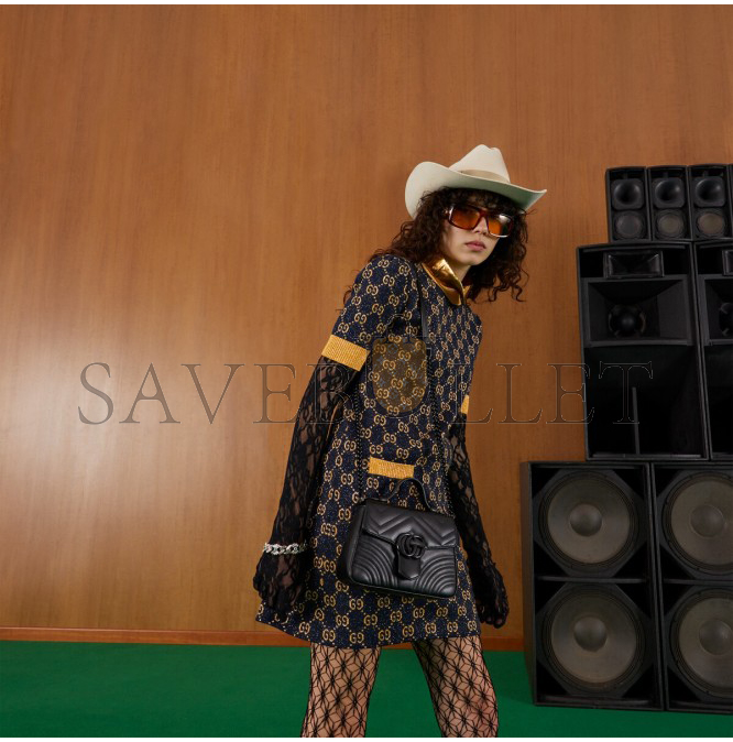 GUCCI GG MARMONT MINI TOP HANDLE BAG 702563 DTDFV 1000 (21*15.5*8cm) GUCCI GG MARMONT MINI TOP HANDLE BAG 702563 DTDFV 1000 (21*15.5*8cm)